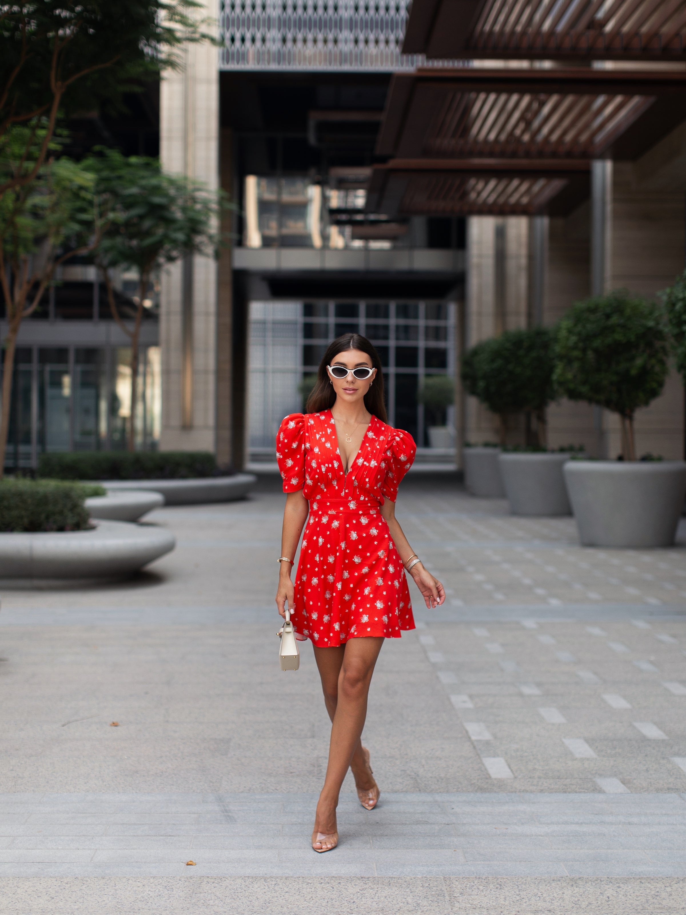 Mini Muse dress in red