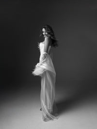 Cape with the feathers & crystals